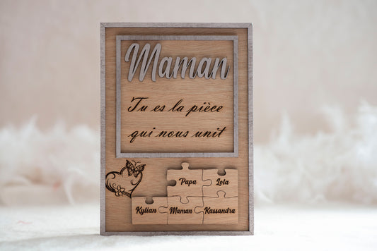 Cadre puzzle Maman